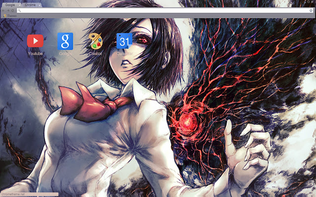 Tokyo Ghoul Touka winged theme 1920x1080  from Chrome web store to be run with OffiDocs Chromium online