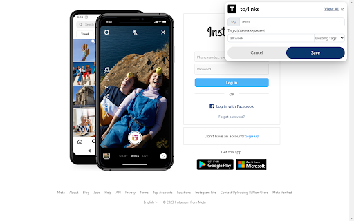 ToLinks  from Chrome web store to be run with OffiDocs Chromium online