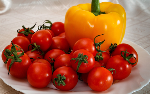 Tomatoes and yellow peppers  from Chrome web store to be run with OffiDocs Chromium online