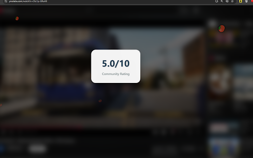 Tomato meter YouTube Video Ratings  from Chrome web store to be run with OffiDocs Chromium online
