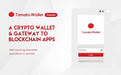 Tomato Wallet Crypto, Web3 | Bitcoin  USDT  from Chrome web store to be run with OffiDocs Chromium online