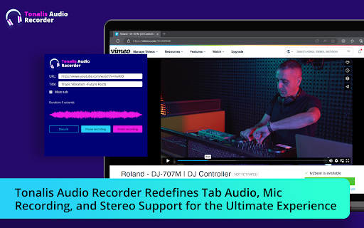 Tonalis Audio Recorder  from Chrome web store to be run with OffiDocs Chromium online