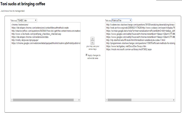 Toni sucks at bringing coffee  from Chrome web store to be run with OffiDocs Chromium online