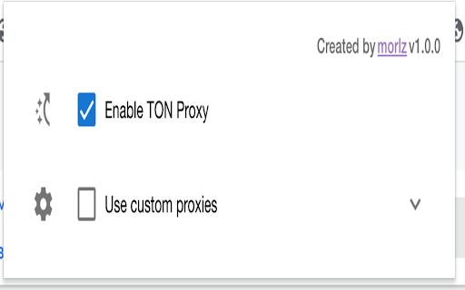 TON Proxy by morlz  from Chrome web store to be run with OffiDocs Chromium online