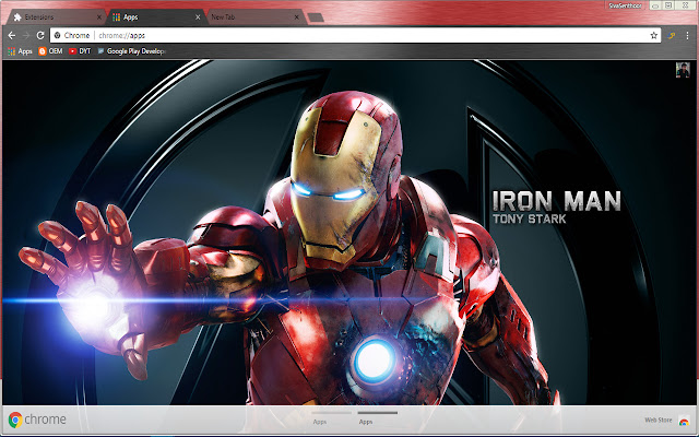 Tony Stark Iron Man Super Hero Avengers  from Chrome web store to be run with OffiDocs Chromium online