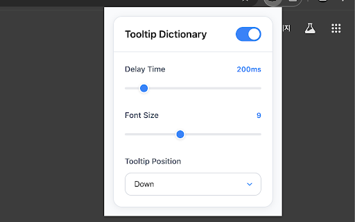 Tooltip Dictionary  from Chrome web store to be run with OffiDocs Chromium online