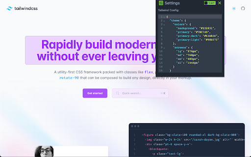 Toolwind Devtool for Tailwind css  from Chrome web store to be run with OffiDocs Chromium online