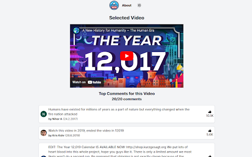 Top Comment Finder  from Chrome web store to be run with OffiDocs Chromium online