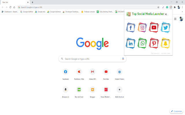 Top Social Media Launcher  from Chrome web store to be run with OffiDocs Chromium online