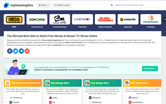 Topstreamingsites  from Chrome web store to be run with OffiDocs Chromium online