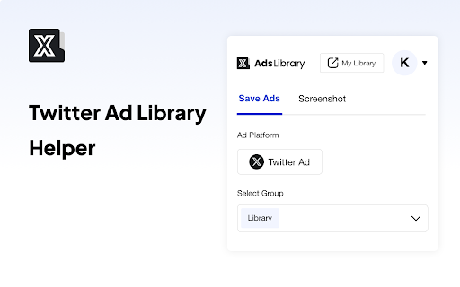 TOP Twitter Ad Library Assistant  from Chrome web store to be run with OffiDocs Chromium online