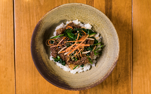 Top View of a Bulgogi Beef Bowl  from Chrome web store to be run with OffiDocs Chromium online