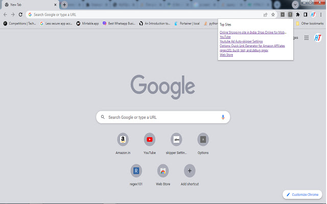 Top Visited Sites  from Chrome web store to be run with OffiDocs Chromium online