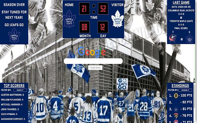 Toronto Maple Leafs Chrome Extension ຈາກ Chrome web store ທີ່ຈະດໍາເນີນການກັບ OffiDocs Chromium ອອນໄລນ໌