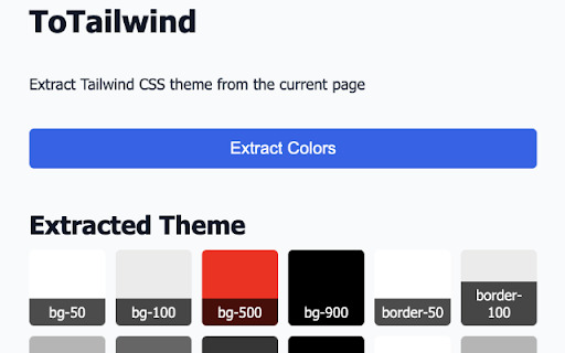 ToTailwind  from Chrome web store to be run with OffiDocs Chromium online