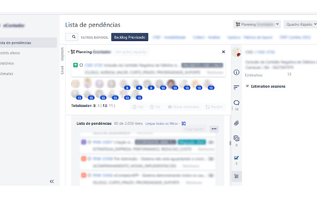 Totalizador Jira Planning Poker  from Chrome web store to be run with OffiDocs Chromium online