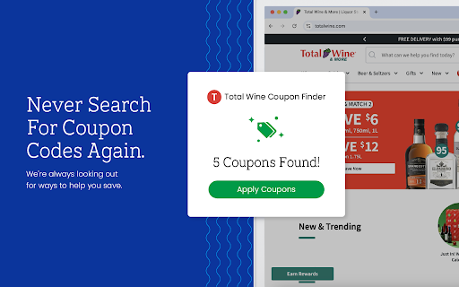 Total Wine Republic Coupon Finder Official Coupons  Best Deals  from Chrome web store to be run with OffiDocs Chromium online
