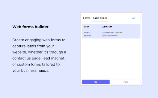 Touchlead  from Chrome web store to be run with OffiDocs Chromium online