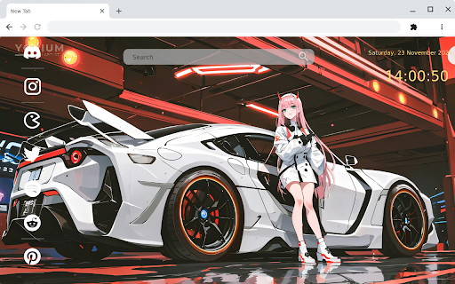 Toyota GR86 with Anime Girl Live Wallpaper  from Chrome web store to be run with OffiDocs Chromium online