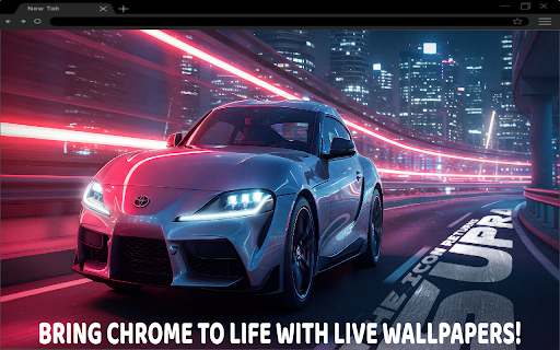 Toyota Supra GT Neon Live Wallpaper  from Chrome web store to be run with OffiDocs Chromium online