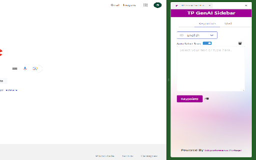 TP GenAI Sidebar  from Chrome web store to be run with OffiDocs Chromium online