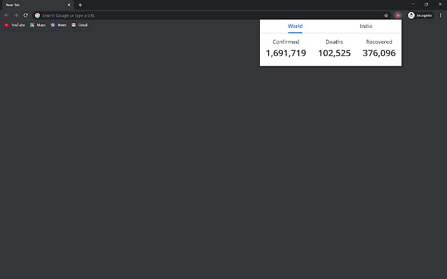 Track COVID 19  from Chrome web store to be run with OffiDocs Chromium online
