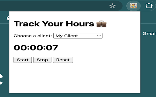Track Hours  from Chrome web store to be run with OffiDocs Chromium online