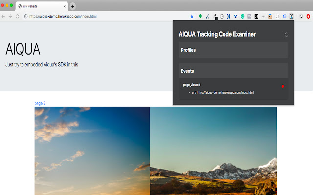 Tracking Code examiner  from Chrome web store to be run with OffiDocs Chromium online