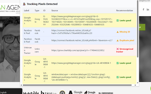 Tracking Pixel Detector  from Chrome web store to be run with OffiDocs Chromium online