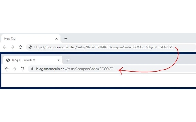Tracking Query Remover  from Chrome web store to be run with OffiDocs Chromium online