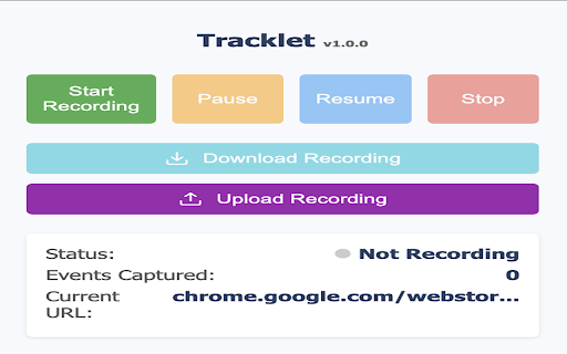 Tracklet  from Chrome web store to be run with OffiDocs Chromium online