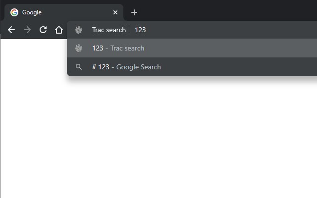 Trac search  from Chrome web store to be run with OffiDocs Chromium online