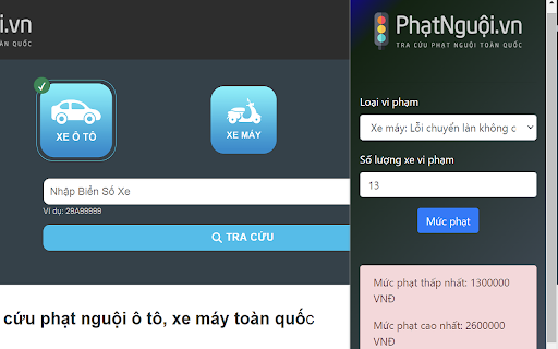 Tra cứu phạt nguội  from Chrome web store to be run with OffiDocs Chromium online