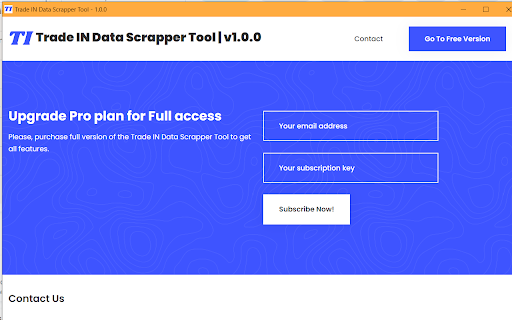 Trade IN Data Scrapper Tool  from Chrome web store to be run with OffiDocs Chromium online