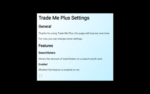 TradeMe Plus  from Chrome web store to be run with OffiDocs Chromium online
