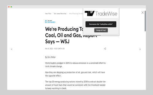 TradeWise  from Chrome web store to be run with OffiDocs Chromium online