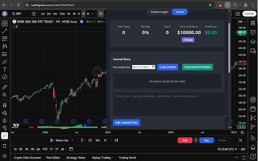 Trading and Backtesting Assistant  from Chrome web store to be run with OffiDocs Chromium online