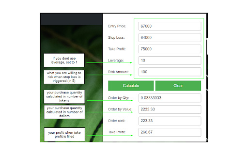 Trading Calculator  from Chrome web store to be run with OffiDocs Chromium online