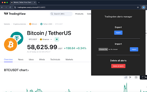 Tradingview Alerts Manager  from Chrome web store to be run with OffiDocs Chromium online