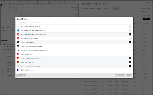 TradingView Wheel Button  from Chrome web store to be run with OffiDocs Chromium online