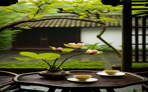 Traditional garden wallpaper  from Chrome web store to be run with OffiDocs Chromium online
