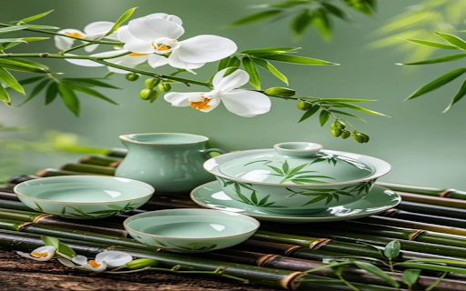 Traditional tea ceremony wallpaper  from Chrome web store to be run with OffiDocs Chromium online