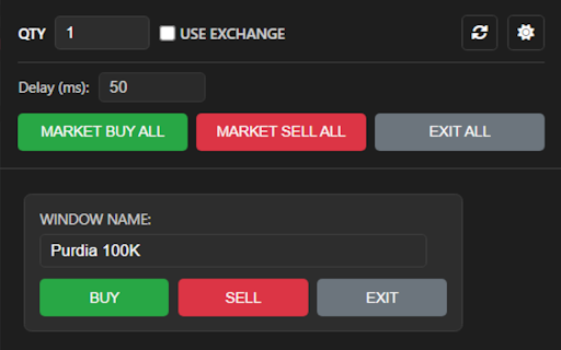Tradovate Multi Window Trader  from Chrome web store to be run with OffiDocs Chromium online