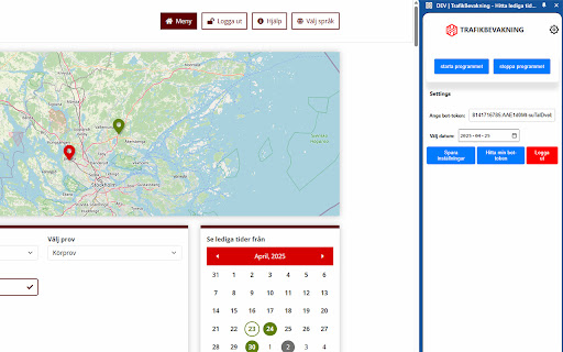 TrafikBevakning Hitta lediga tider automatiskt  from Chrome web store to be run with OffiDocs Chromium online