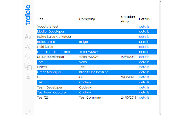 Traicie Validation extension  from Chrome web store to be run with OffiDocs Chromium online