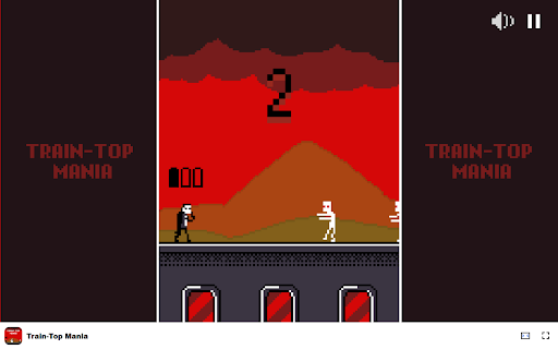 Train Top Mania Game Survive on a moving train and shoot enemies!  from Chrome web store to be run with OffiDocs Chromium online