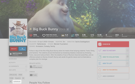 Trakt.tv External Letterboxd link  from Chrome web store to be run with OffiDocs Chromium online