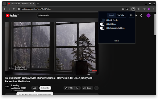 Tranquilize  from Chrome web store to be run with OffiDocs Chromium online