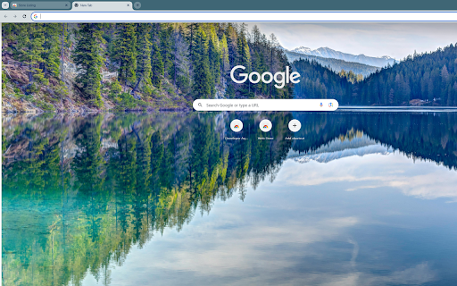 tranquil lake mirroring the enchanting silhouettes  from Chrome web store to be run with OffiDocs Chromium online