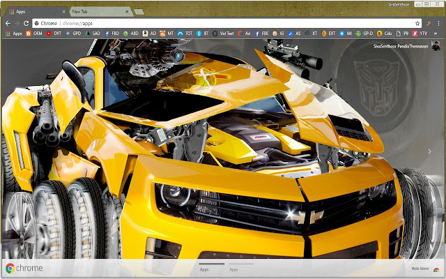 Transformers : Bumble Bee Car  from Chrome web store to be run with OffiDocs Chromium online